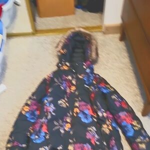 Womans Columbia xl floral Hooded ski Jacket